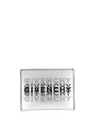 Givenchy Logo Shading Card Holder - Silver