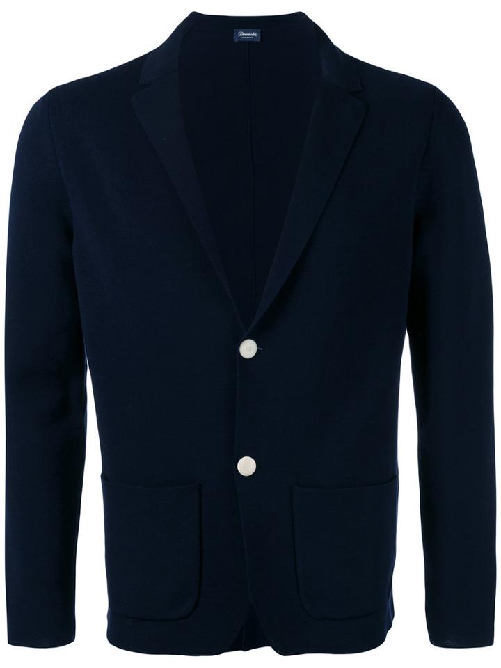 Drumohr - Patch Pockets Blazer - Men - Cotton - 48, Blue, Cotton