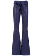 Clé Leather Trousers - Blue