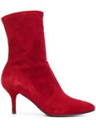 Stuart Weitzman Cling Low Boots - Red