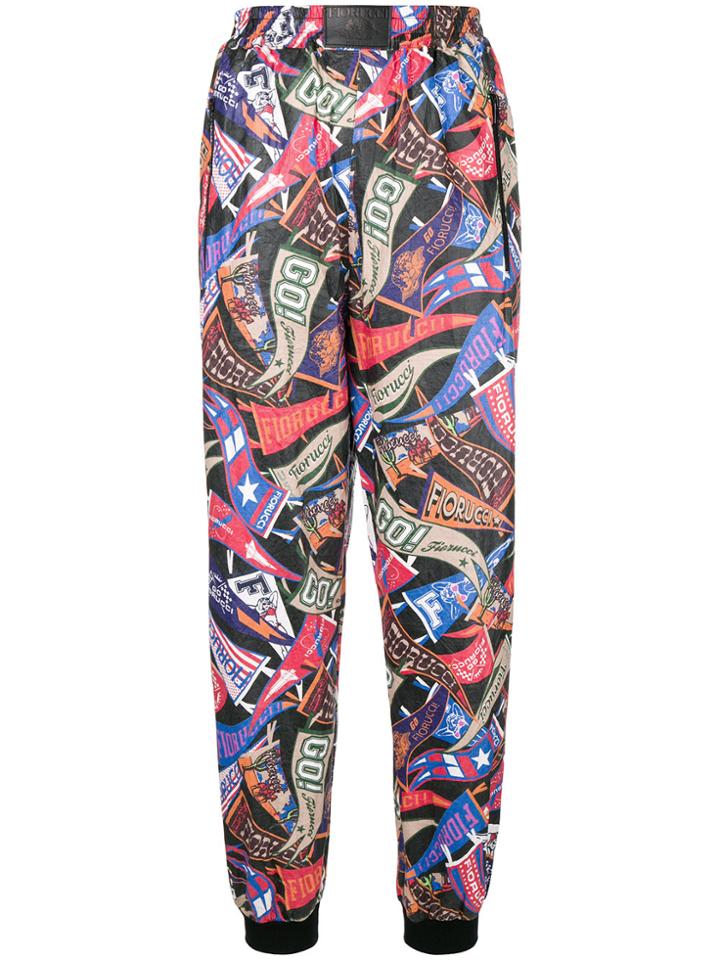 Fiorucci Graphic Print Track Trousers - Pink & Purple