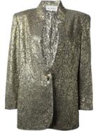 Gianfranco Ferre Vintage Jacquard Jacket And Skirt Suit - Metallic