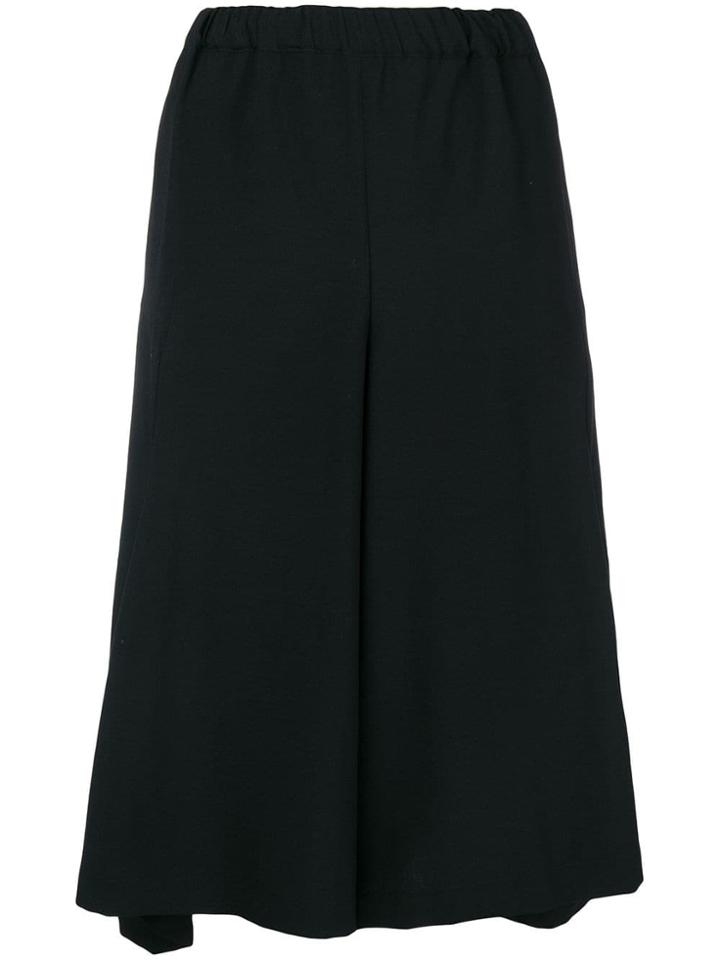 Comme Des Garçons Comme Des Garçons Wide Leg Cropped Trousers - Black