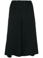 Comme Des Garçons Comme Des Garçons Wide Leg Cropped Trousers - Black