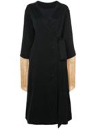 Ellery Ritz Fringed Wrap Dress - Black