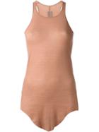 Rick Owens Curved Hem Tank Top, Women's, Size: 40, Pink/purple, Cotton