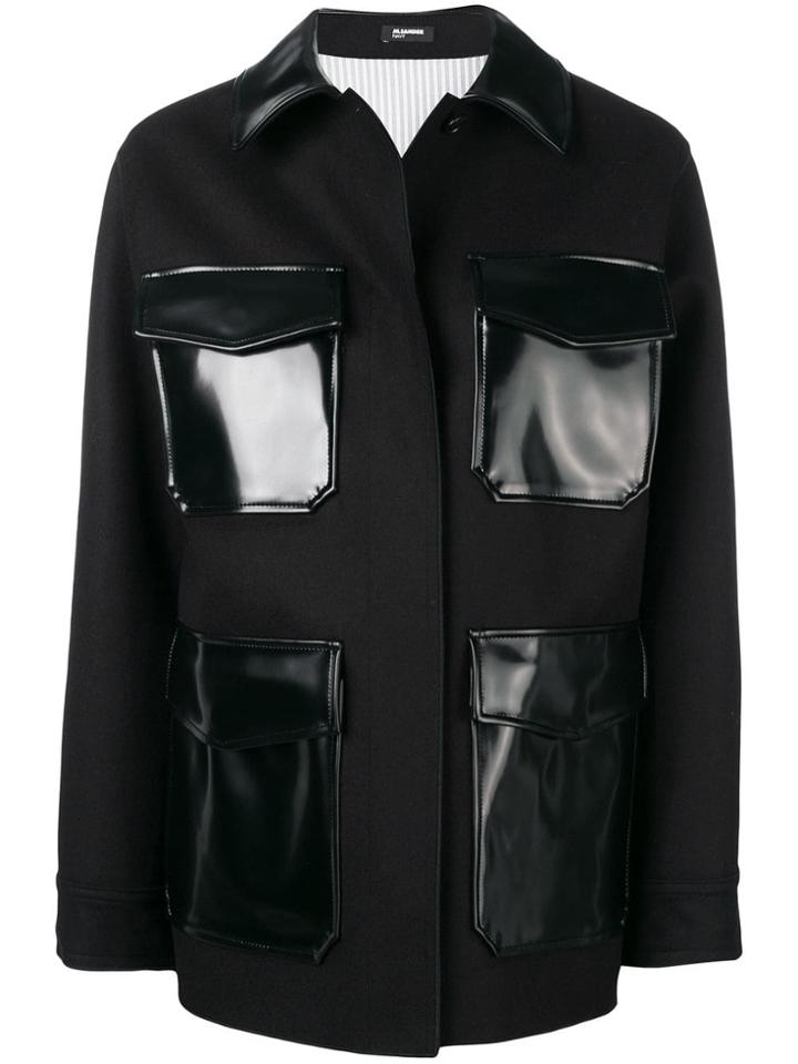 Jil Sander Navy Contrast Pockets Jacket - Black