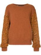 Muller Of Yoshiokubo Contrast Knitted Sweater - Yellow & Orange
