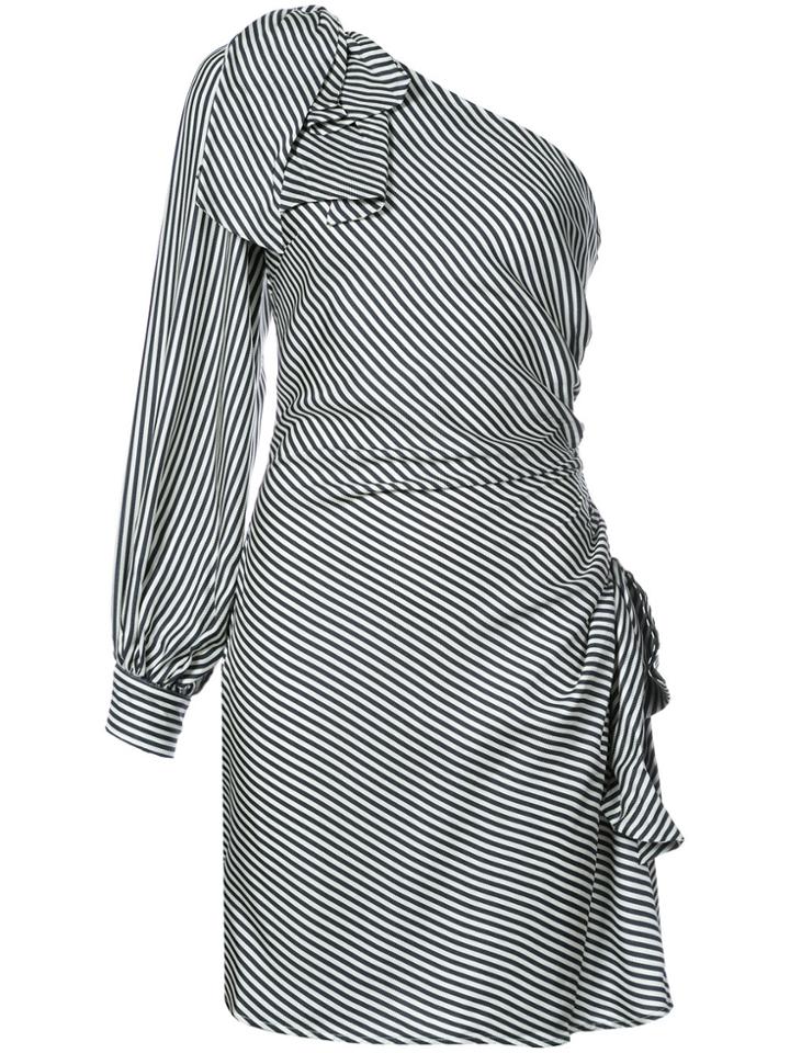 Zimmermann Striped One-sleeve Dress - Black