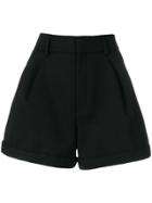 Saint Laurent Flared Design Shorts - Black