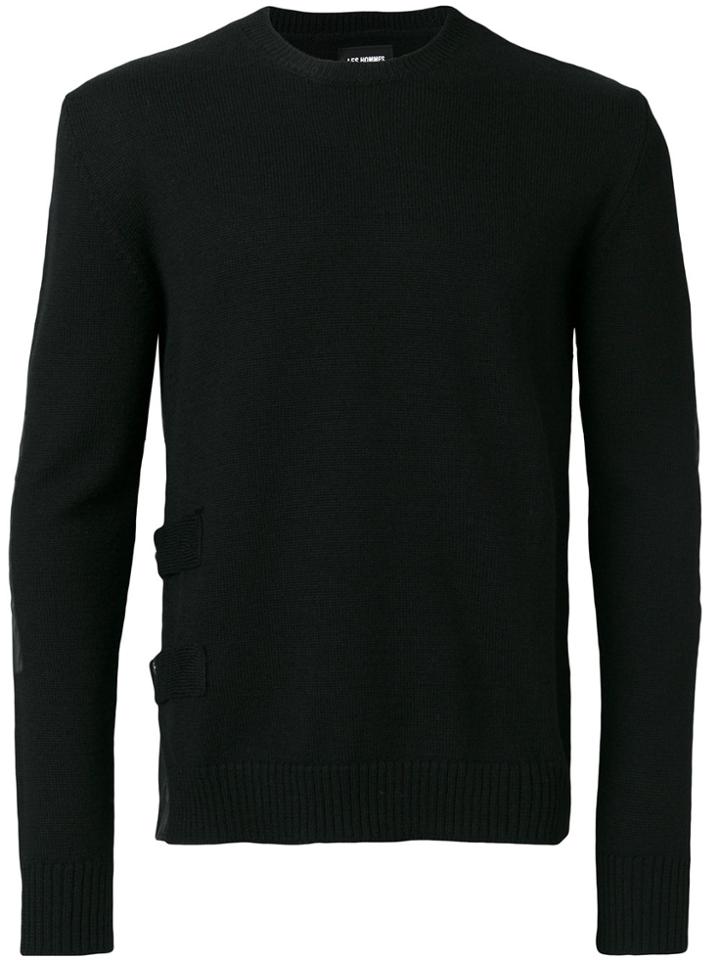 Les Hommes Buckle Detail Jumper - Black