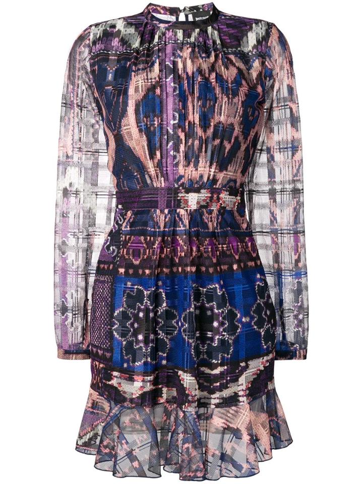 Just Cavalli Abstract Tulle Dress - Blue