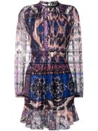 Just Cavalli Abstract Tulle Dress - Blue