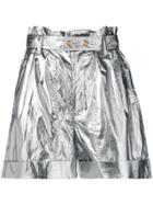 Isabel Marant Metallic Shorts - Silver