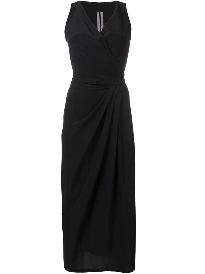 Rick Owens Draped Plunge Dress - Black
