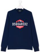 Dsquared2 Kids - Branded Sweatshirt - Kids - Cotton - 14 Yrs, Blue