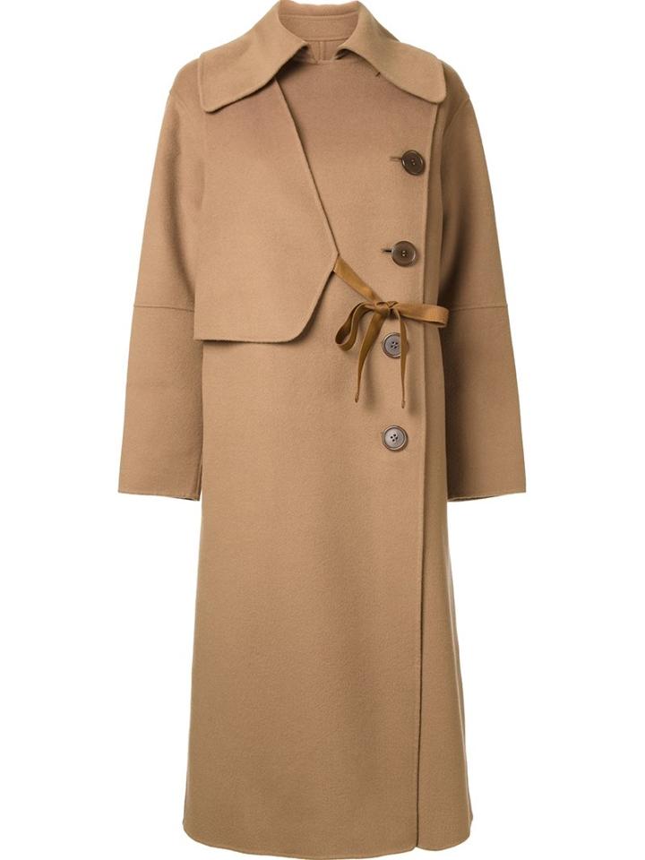 Le Ciel Bleu 'handsome Wrap' Trench Coat, Women's, Size: 36, Brown, Polyester/wool