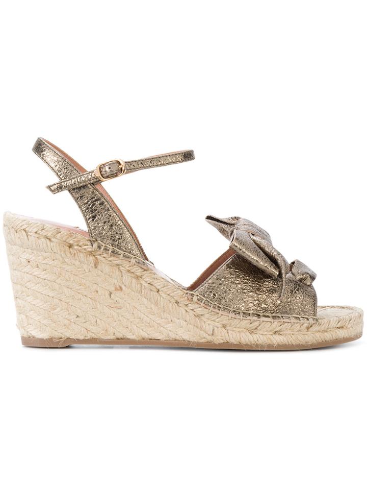 L'autre Chose Wedge Espadrille Sandals - Metallic