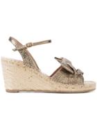 L'autre Chose Wedge Espadrille Sandals - Metallic