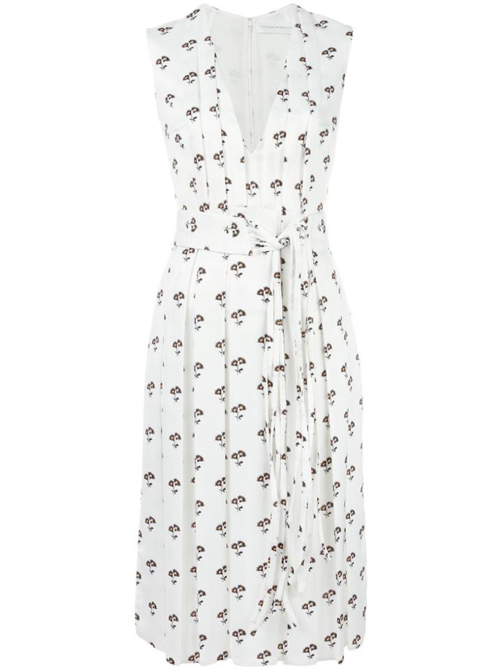 Victoria Beckham Floral Print Dress - White