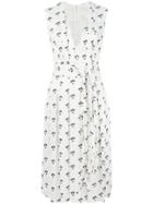 Victoria Beckham Floral Print Dress - White