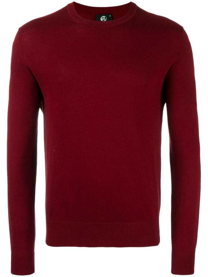 Ps By Paul Smith Crew Neck Jumper, Men's, Size: Xxl, Red, Cotton/nylon/spandex/elastane