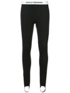Paco Rabanne Elasticated Logo Band Leggings - Black