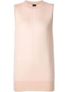 Vera Wang Contrast Panel Sleeveless Jumper, Women's, Size: Xs, Nude/neutrals, Silk/wool