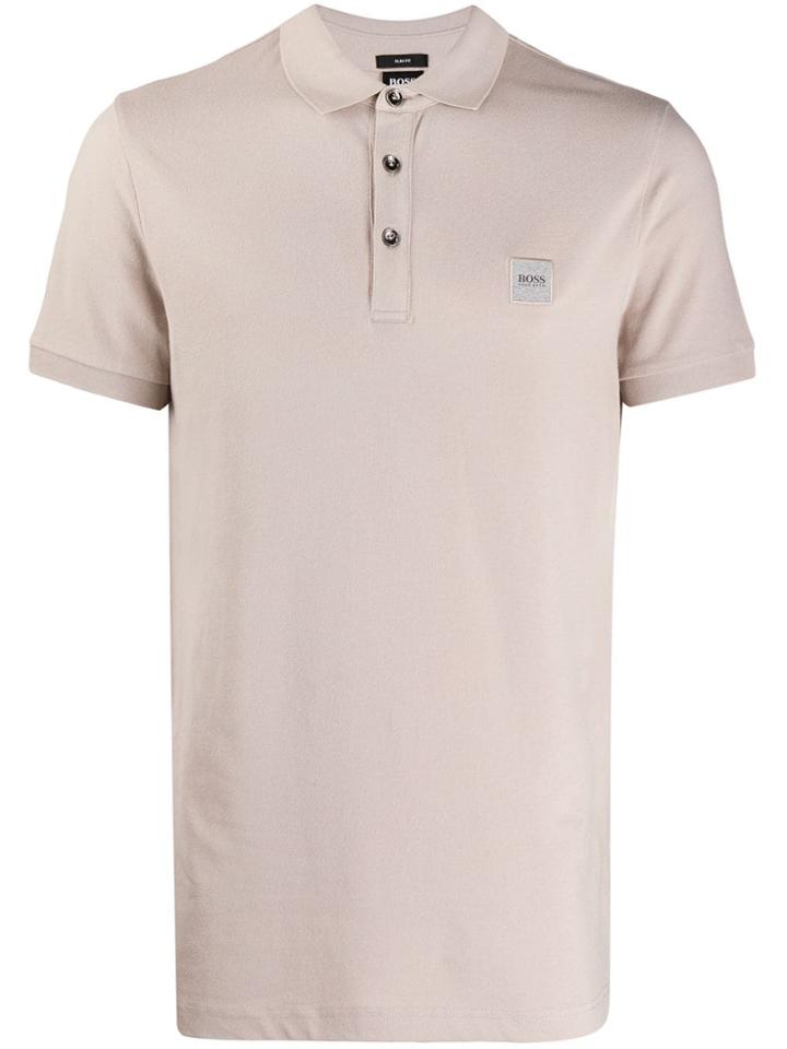 Boss Hugo Boss Short Sleeved Polo Shirt - Neutrals