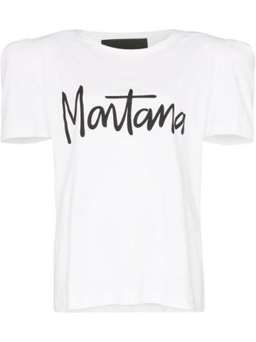 Montana X Montana Print Cotton T Shirt - White
