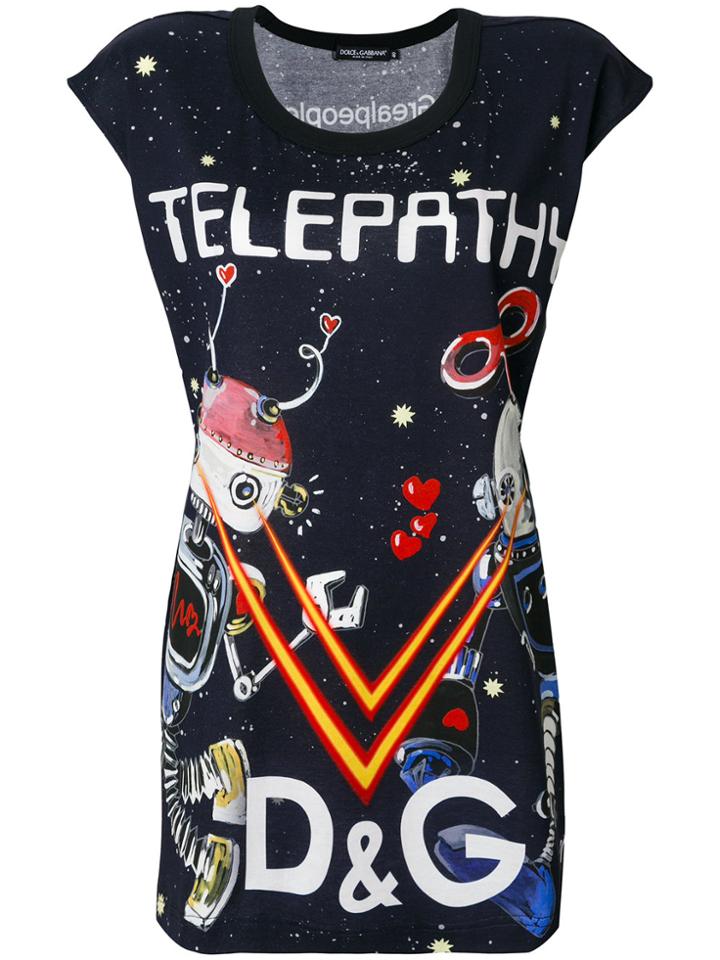 Dolce & Gabbana Telepathy Print T-shirt - Blue