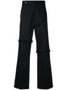 Namacheko Frayed Flared Trousers - Black