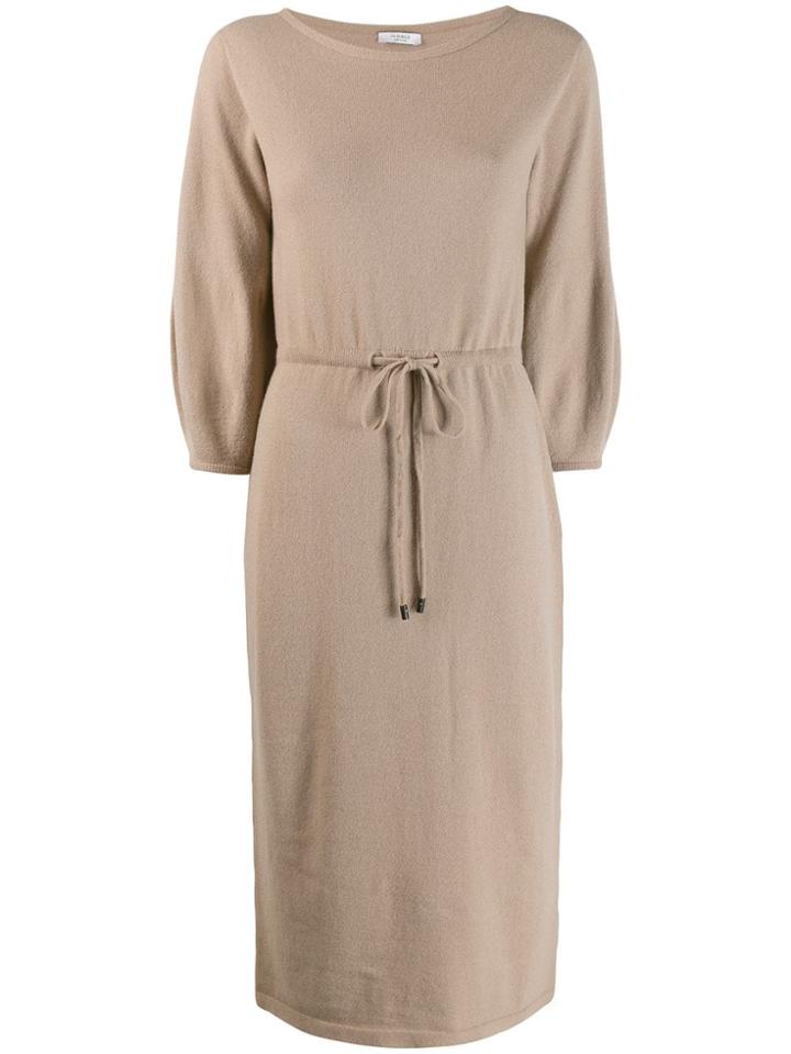 Peserico Drawstring Waist Dress - Brown
