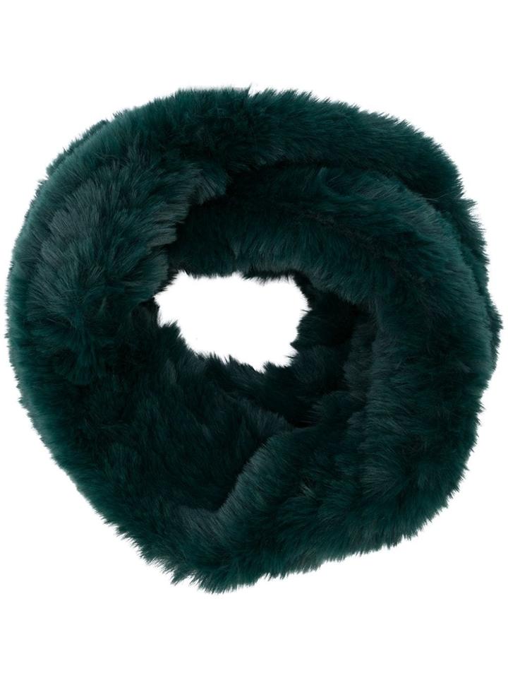 Jocelyn Faux-fur Snood Scarf - Green