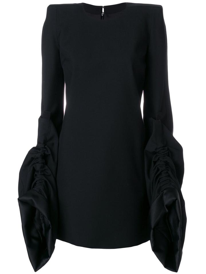 Saint Laurent Fitted Structured Dress - Black