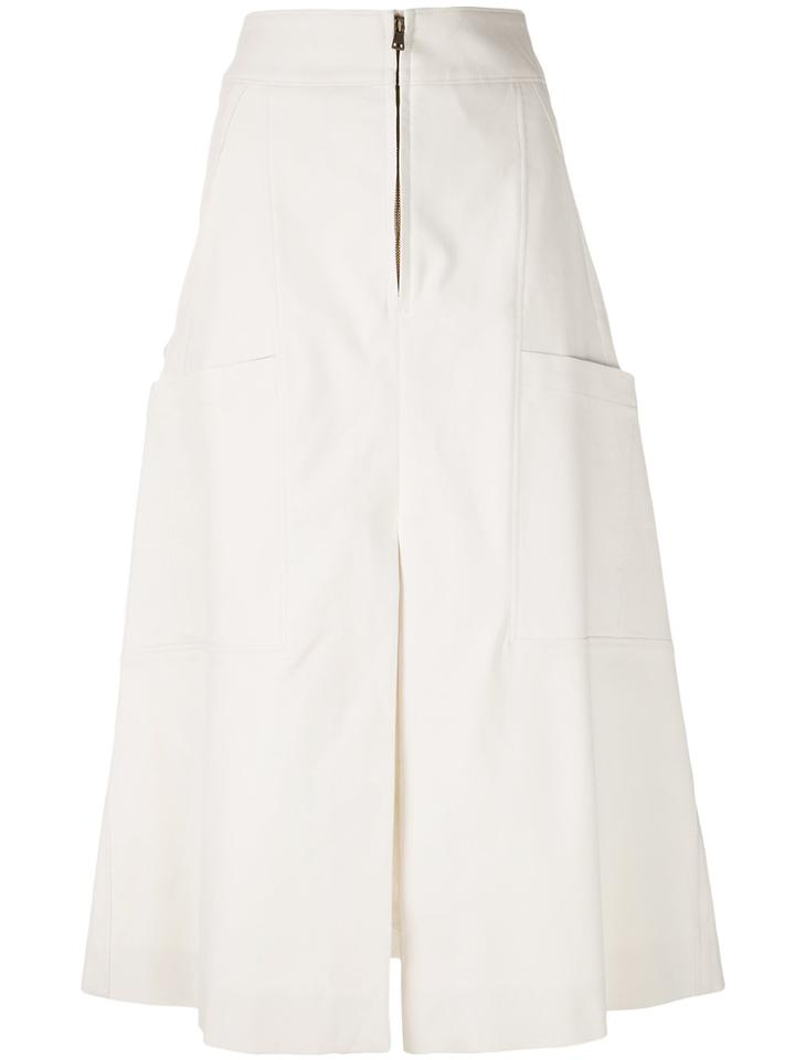 Chloé Multi-pocket A-line Midi Skirt - Nude & Neutrals