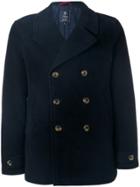 Fay Classic Double-breasted Coat - Blue
