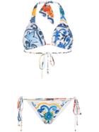 Dolce & Gabbana Printed Halter-neck Bikini - Multicolour