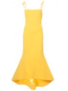 Christian Siriano Long Flared Dress - Yellow & Orange