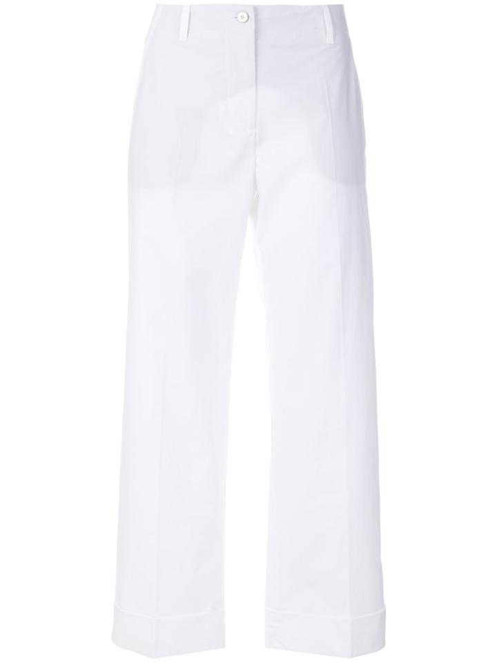Alberto Biani Wide Leg Trousers - White