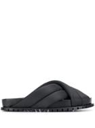 Jil Sander Crossover Strap Sliders - Black