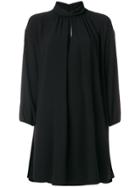 Boutique Moschino Short Roll Neck Dress - Black