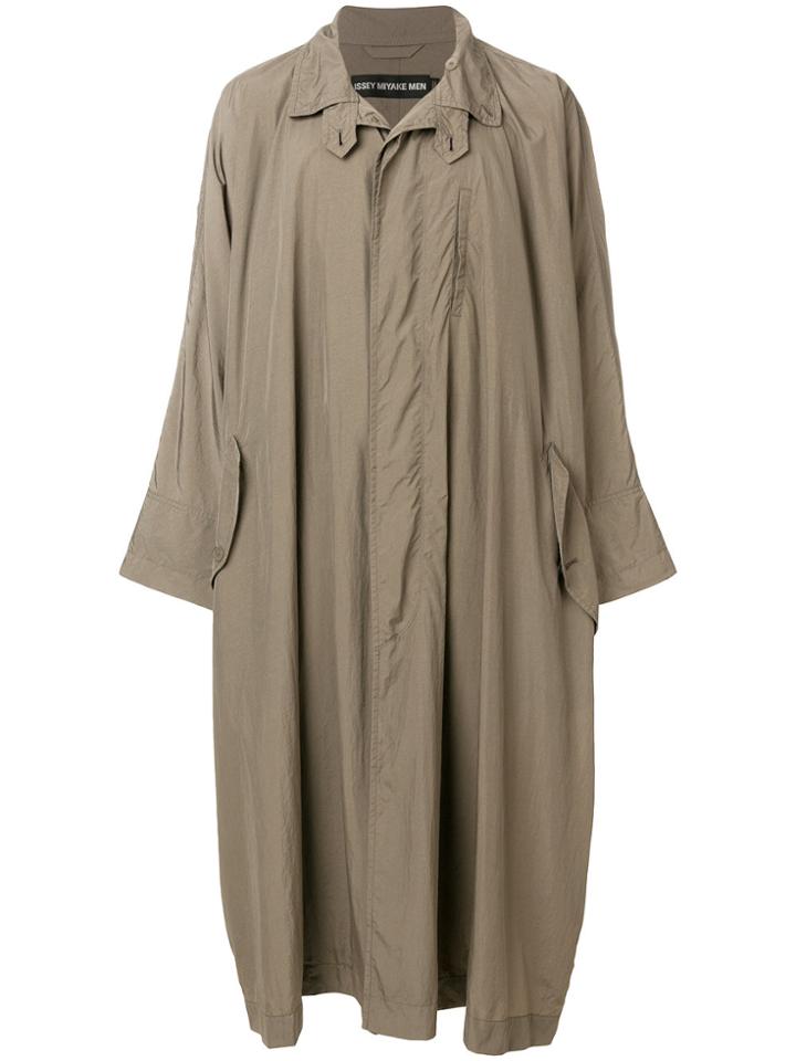 Issey Miyake Men Lightweight Trench Coat - Green