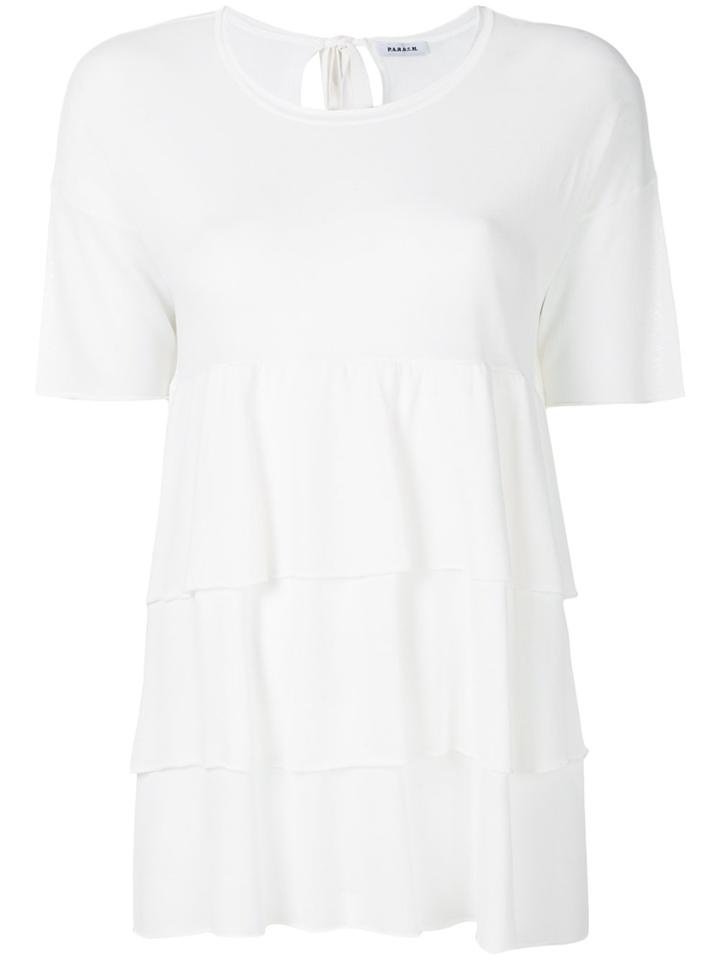 P.a.r.o.s.h. Ruffled T-shirt - White