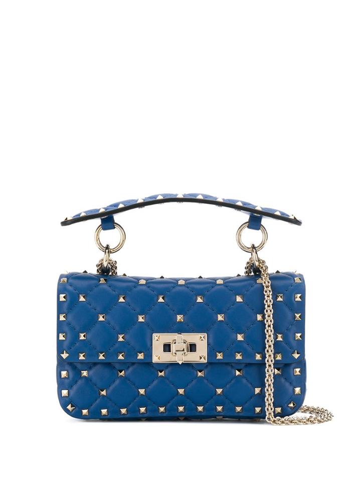 Valentino Valentino Garavani Rockstud Quilted Tote - Blue