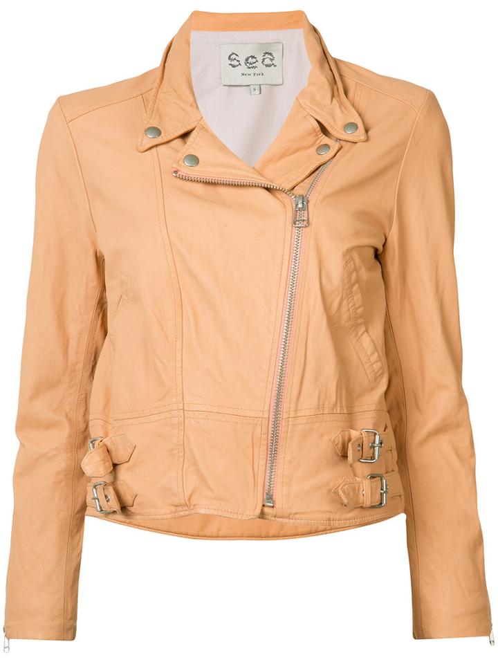 Sea - Zipped Jacket - Women - Lamb Skin - Xs, White, Lamb Skin