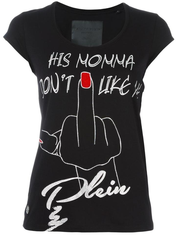 Philipp Plein Evanton T-shirt, Women's, Size: Xs, Black, Cotton