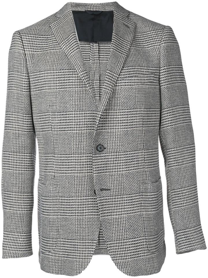 Tonello Checked Tailored Blazer - Blue