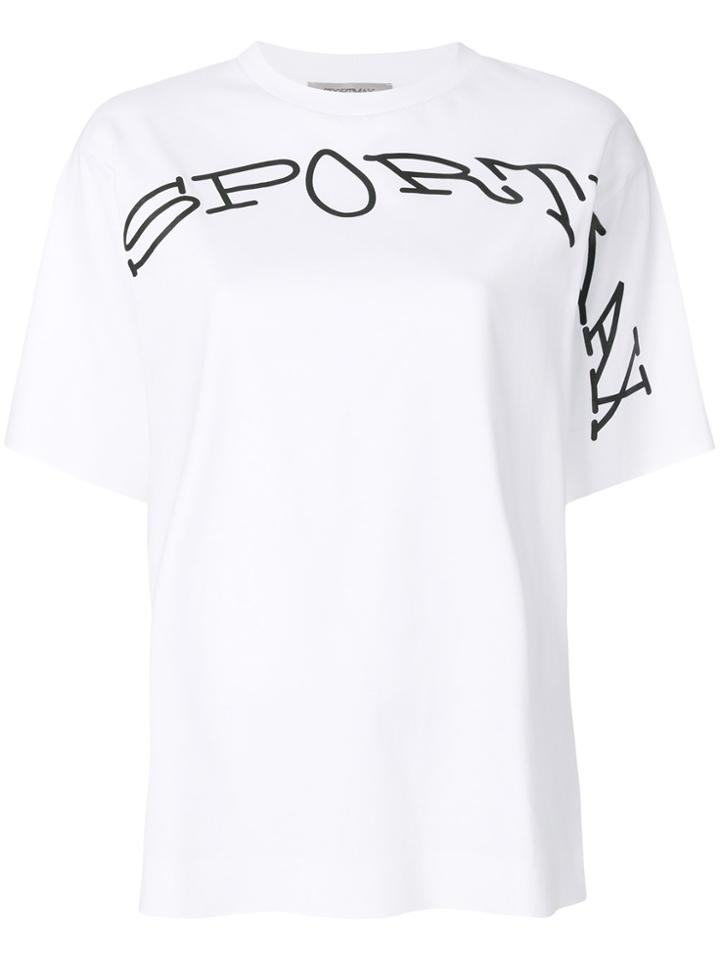 Sportmax Logo Print T-shirt - White