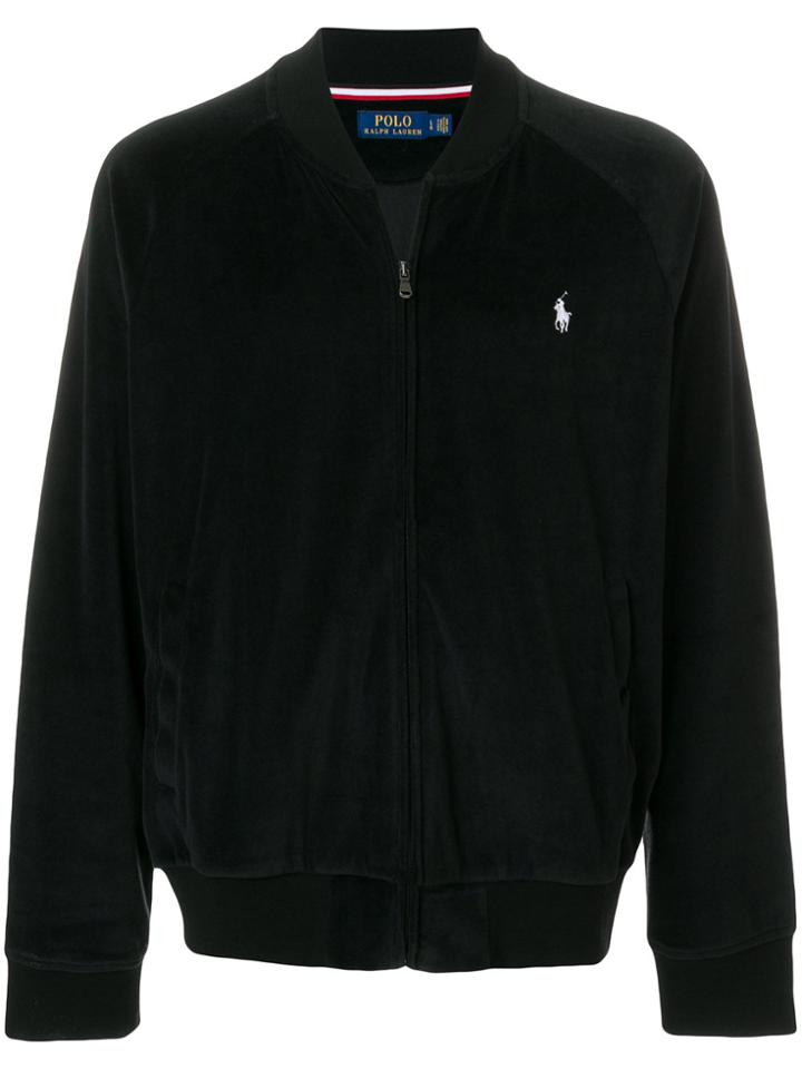 Polo Ralph Lauren Velour Bomber Jacket - Black